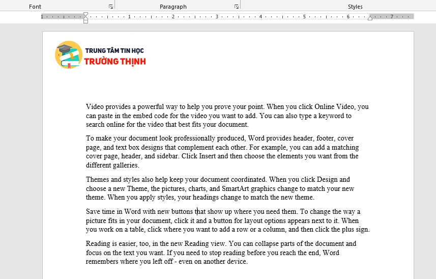 cách tạo đoạn văn ngẫu nhiên nhanh chóng trong word