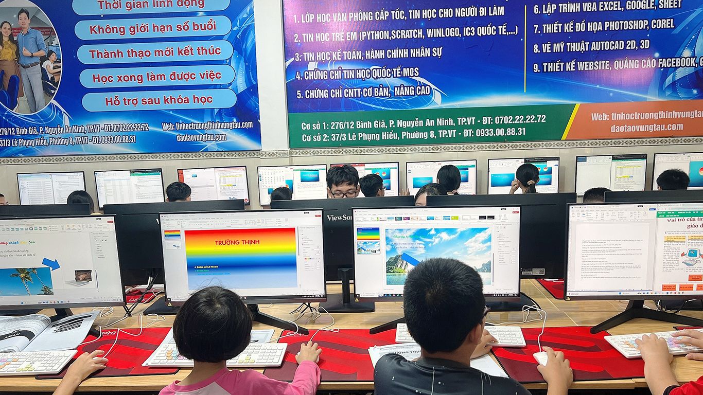 KHÓA HỌC TIN HỌC VĂN PHONG DÀNH CHO TRẺ EM 5 Lớp học tin học cho trẻ em vũng tàu