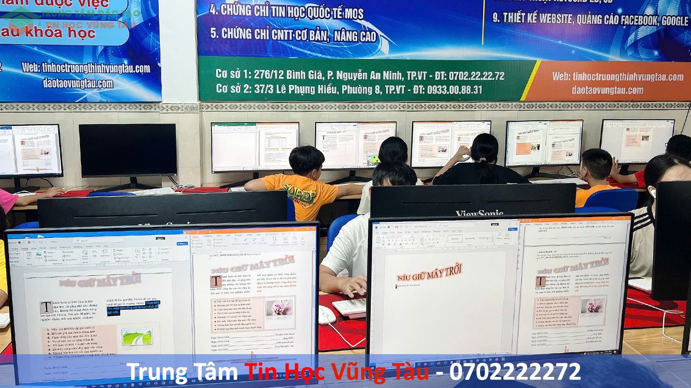 KHÓA HỌC TIN HỌC VĂN PHONG DÀNH CHO TRẺ EM 13 tin học trẻ em tại vũng tàu