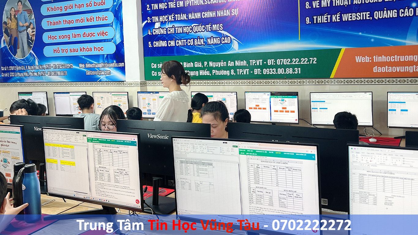 KHÓA HỌC EXCEL NÂNG CAO 7 Trung tâm dạy excel ở vũng tàu