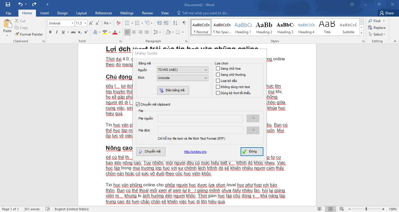 Cách cài đặt fonts chữ trong word