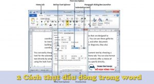 2 Cách thụt đầu dòng trong word