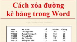 3 cách xóa đường kẻ bảng trong word chỉ giữ lại nội dung