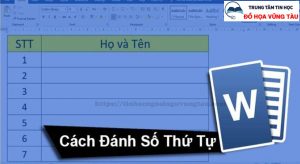 Cách đánh số thứ tự trong word