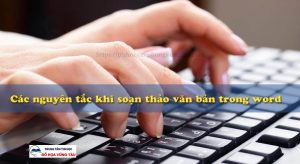Các nguyên tắc khi soạn thảo văn bản trong word
