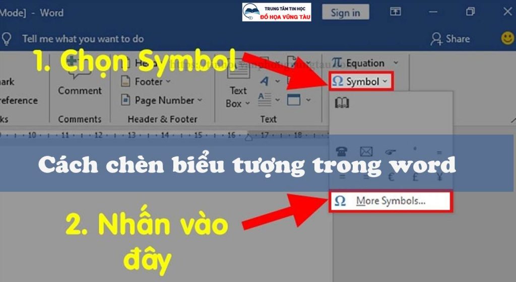 Cách chèn biểu tượng trong word 1 Cách chèn biểu tượng trong word