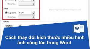Cách chỉnh kích thước ảnh trong word về cùng size