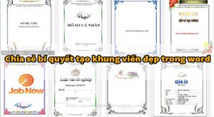 Cách kẻ khung viền cho văn bản trong word