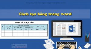 Cách tạo bảng trong word