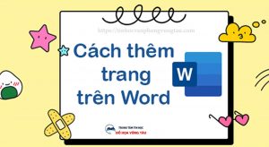 Cách thêm trang trong word