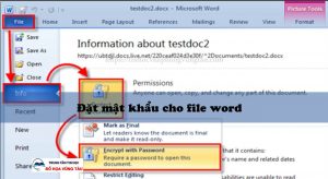 Đặt mật khẩu cho file word