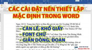 Những thiết lập trong word mà bạn nên thiết lập