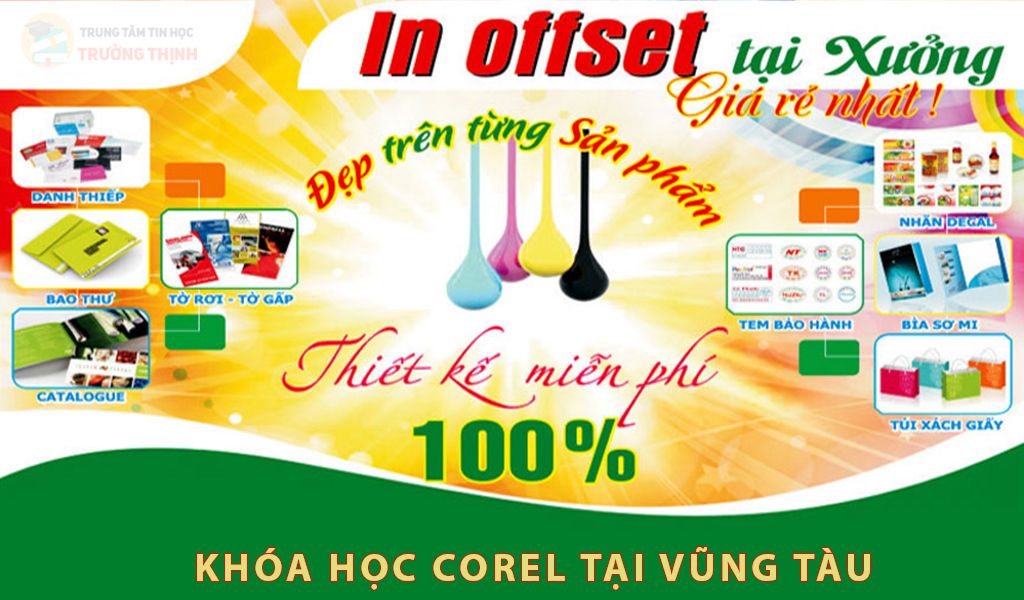 Học corel tại vũng tàu bài tập thực hành thiết kế baner