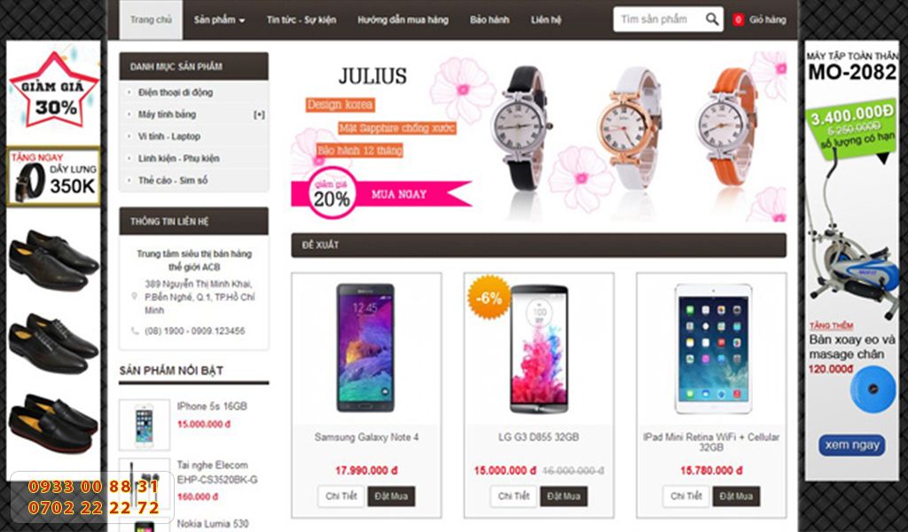 Học thiết kế website tại vũng tàu mẫu web bán hàng