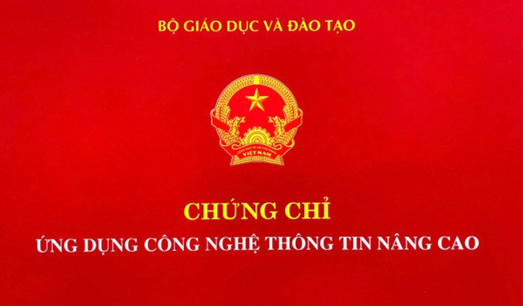 Ứng dụng CNTT Nâng Cao 1 thi chứng chỉ tin học cntt nâng cao vũng tàu