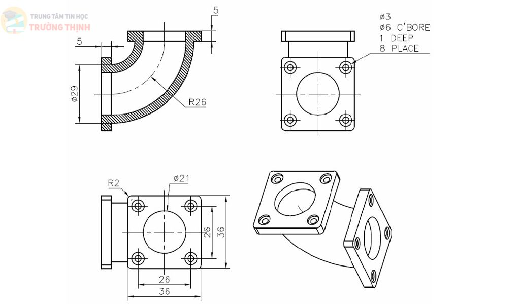 AutoCad 3D & Sketchup 21 Học autocad 3d tại vũng tàu 19