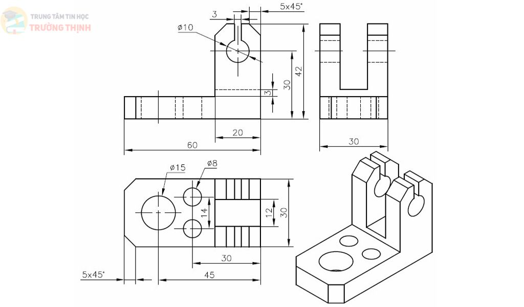 AutoCad 3D & Sketchup 10 Học autocad 3d tại vũng tàu 8
