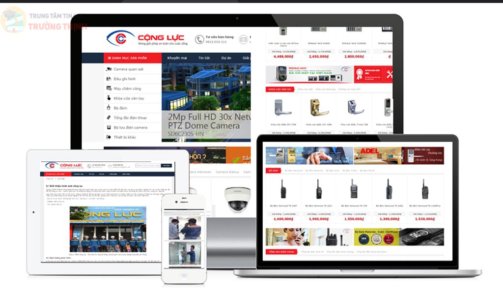 Học thiết kế website tại vũng tàu mẫu camera
